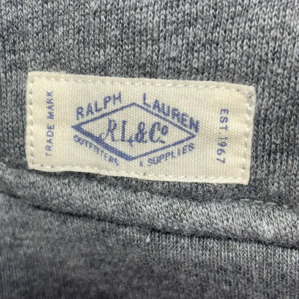 Ralph Lauren Hoodie 2/2T Toddler Gray Sweatshirt Full Zip League Champs Fleece